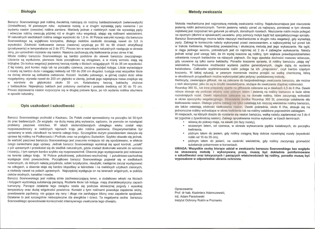 ulotka barszcz sosnowskiego 2 001