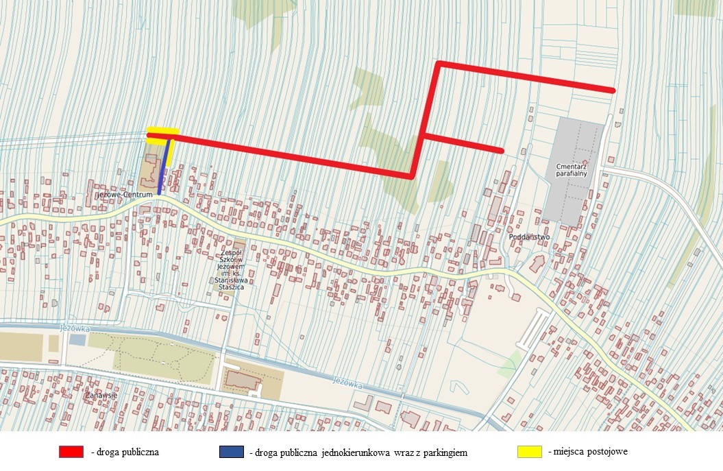 Opracowanie dokumentacji projektowej dla zadania pn. „Budowa drogi gminnej publicznej Jeżowe III w miejscowości Jeżowe, Gmina Jeżowe”. 