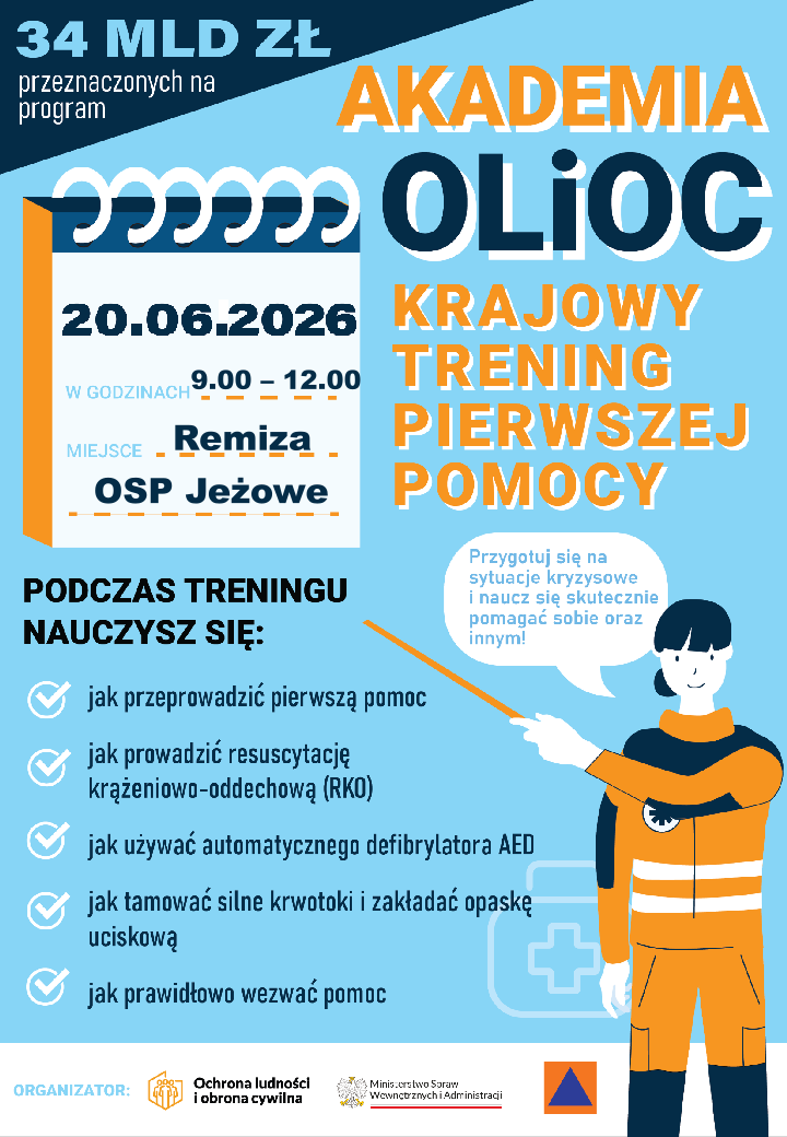 Akademia OLiOC w Jeżowem – bezpłatny trening z pierwszej pomocy