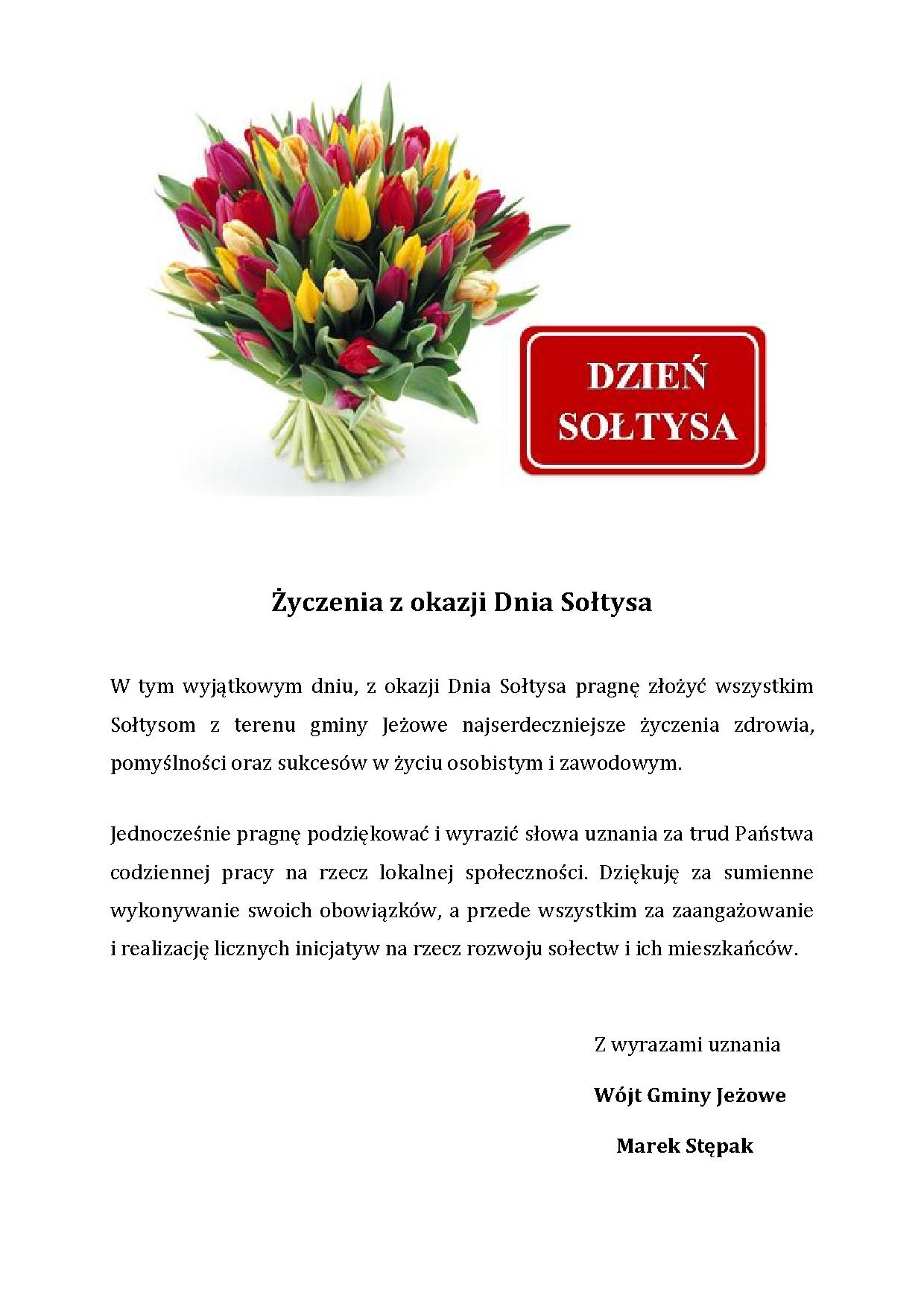 Życzenia z okazji Dnia Sołtysa