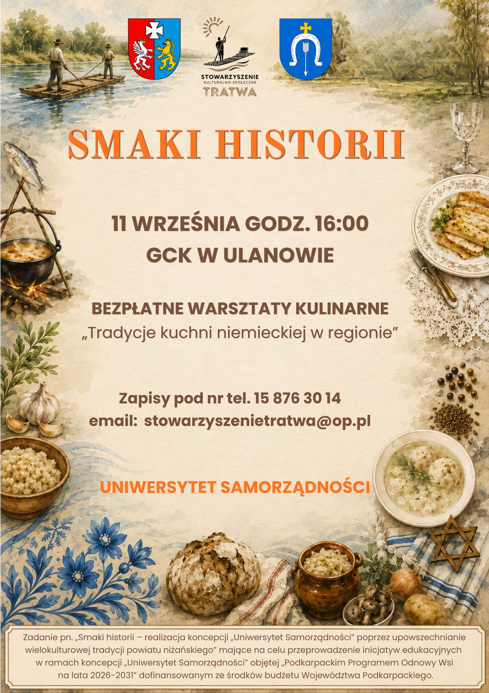 Gmina Ulanów zaprasza na kolejne warsztaty „Smaki historii” w ramach Uniwersytetu Samorządności 