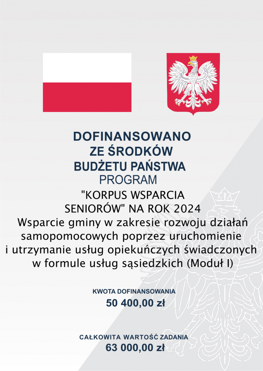 Program „Korpus Wsparcia Seniorów” na rok 2024