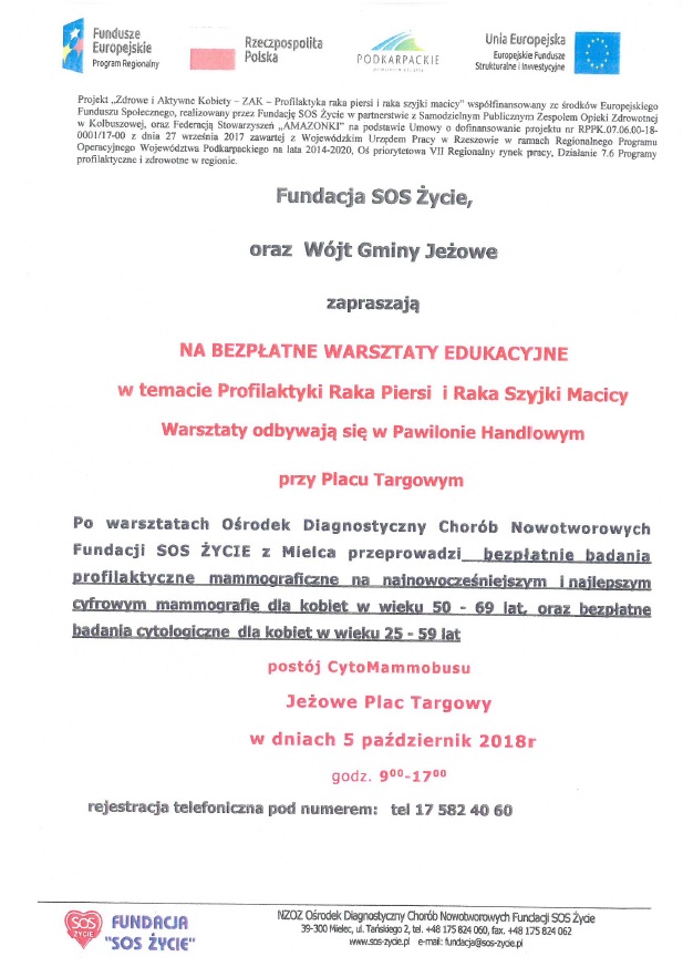 Warsztaty edukacyjne i badania- zaproszenie