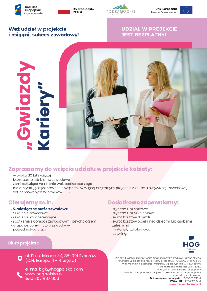 Projekt dla kobiet "GWIAZDY KARIERY"