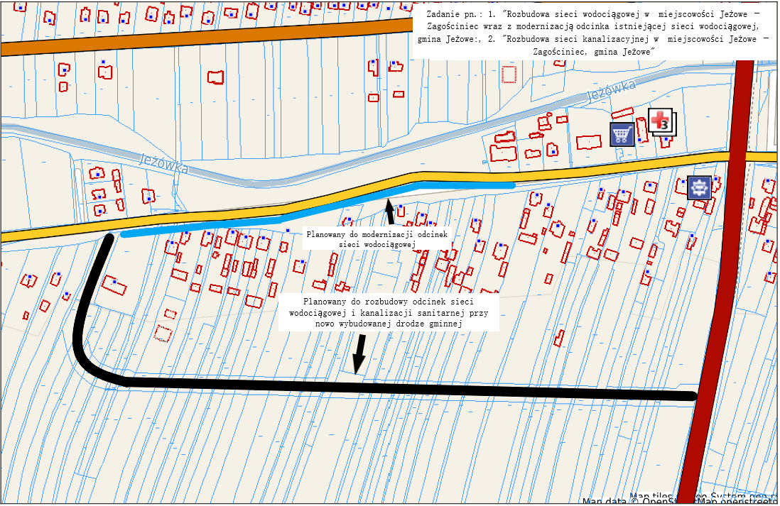 Kompleksowa dokumentacja projektowa sieci wodno - kanalizacyjnej