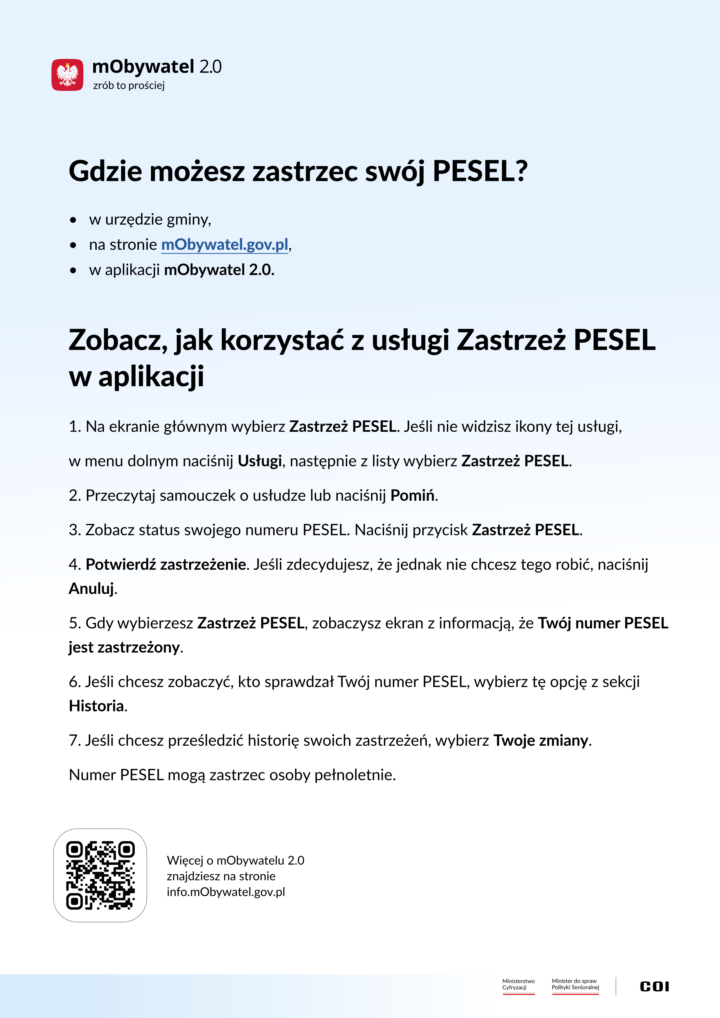 Zastrzeż PESEL i chroń swoje dane w mObywatelu 2.0