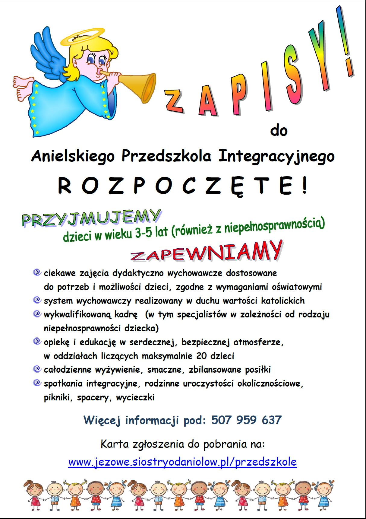 Nabór do katolickiego Przedszkola Integracyjnego