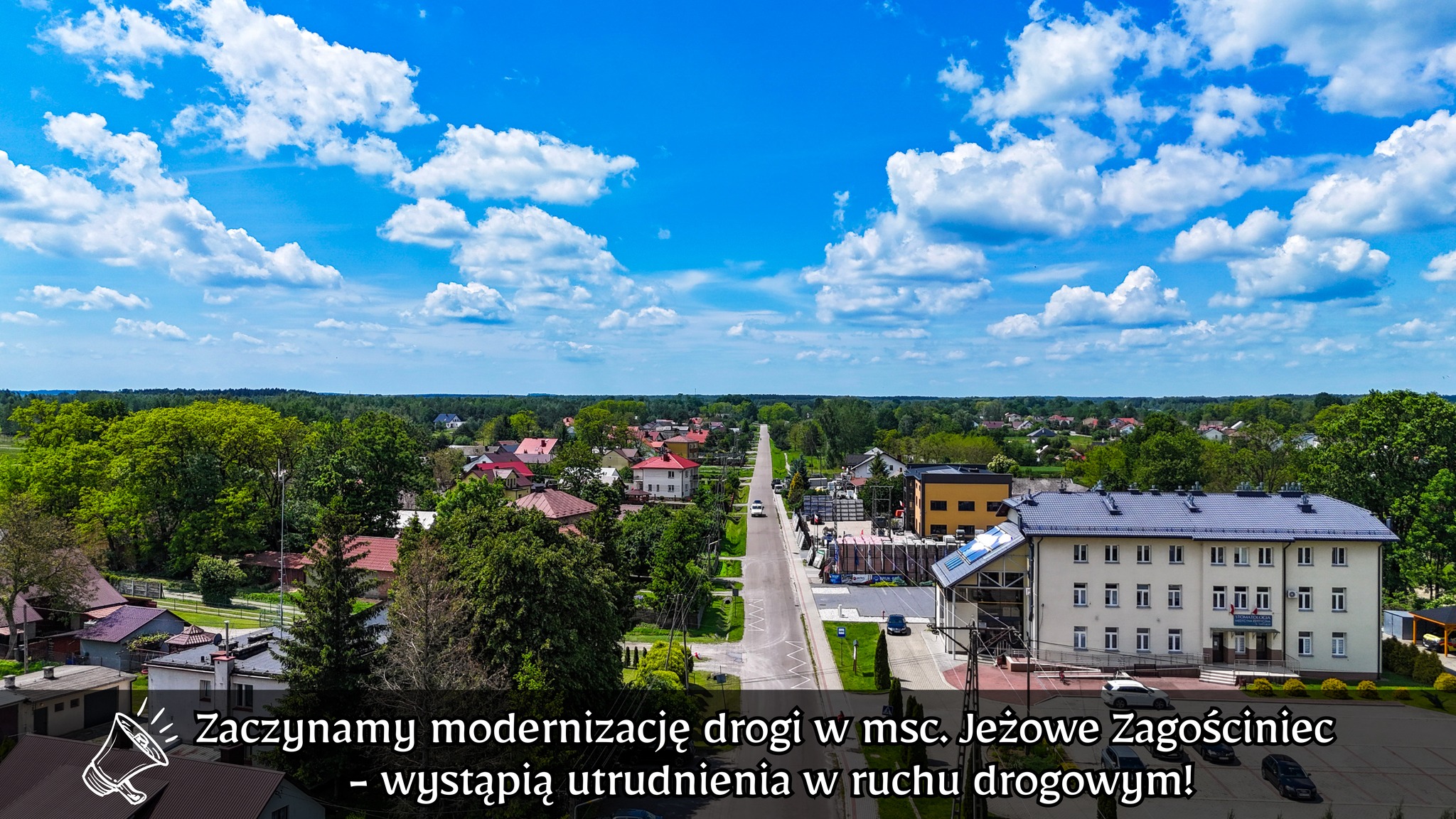 Zaczynamy modernizację drogi w msc. Jeżowe-Zagościniec! Wystąpią utrudnienia w ruchu drogowym