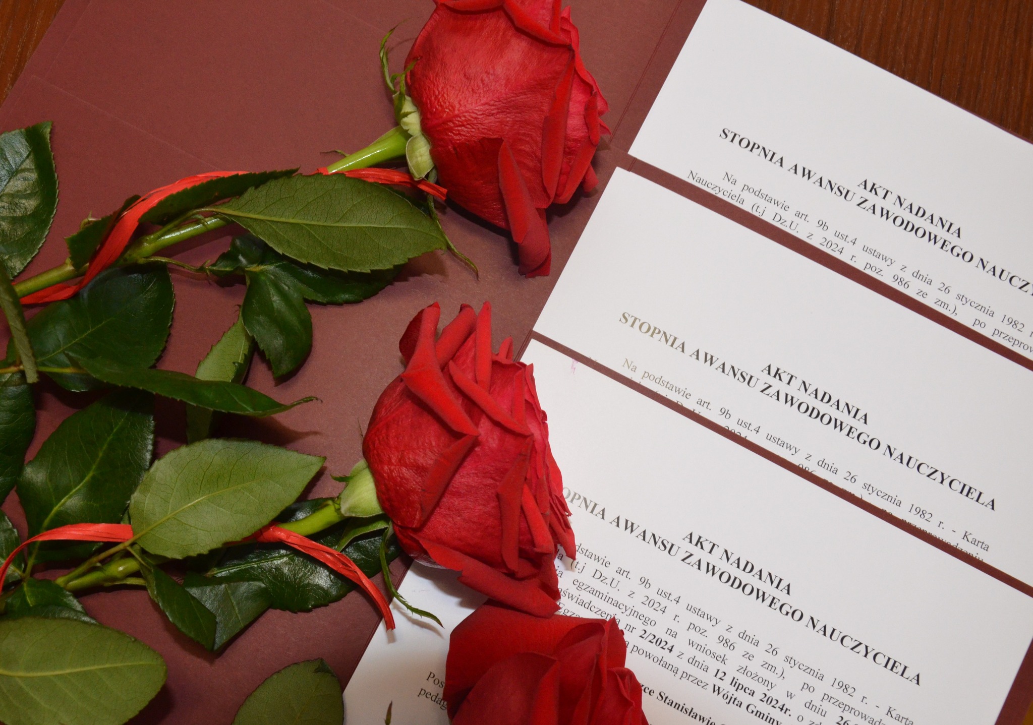 Wręczenie aktów nadania awansu zawodowego na stopień nauczyciela mianowanego